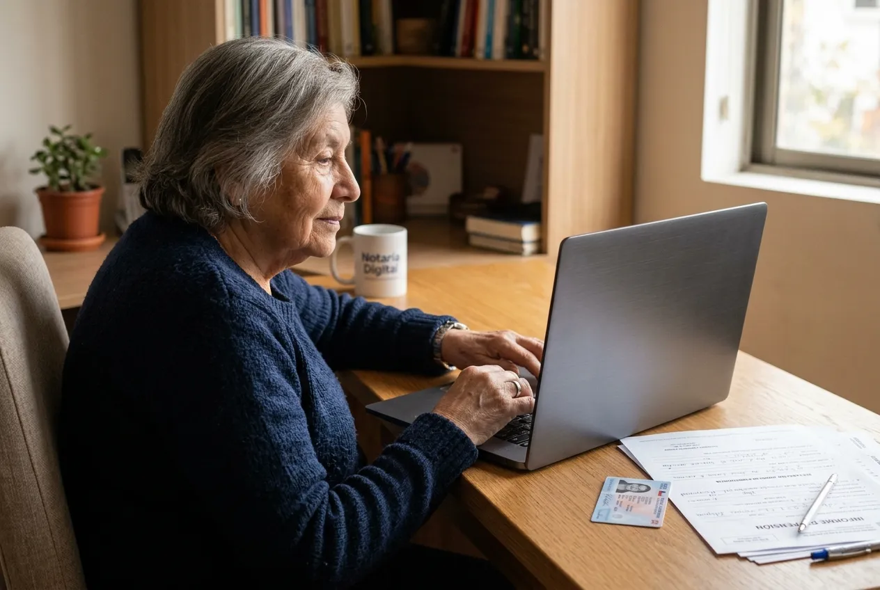 Declaración jurada de supervivencia con notaría online Chile