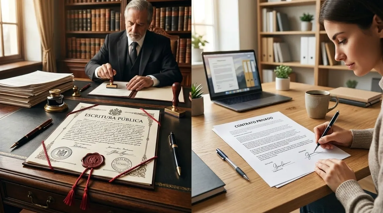 Escritura pública vs documento privado en Chile