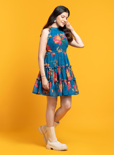 OCTICS Fit and Flare Dress