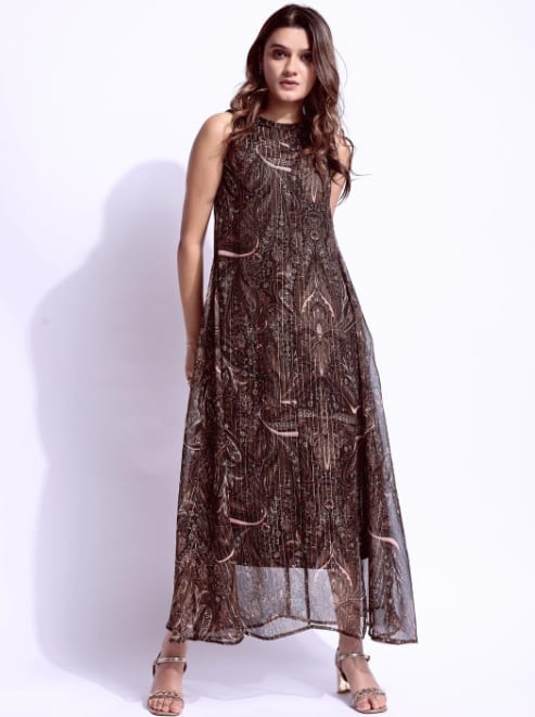All About Chiffon A-Line Dress