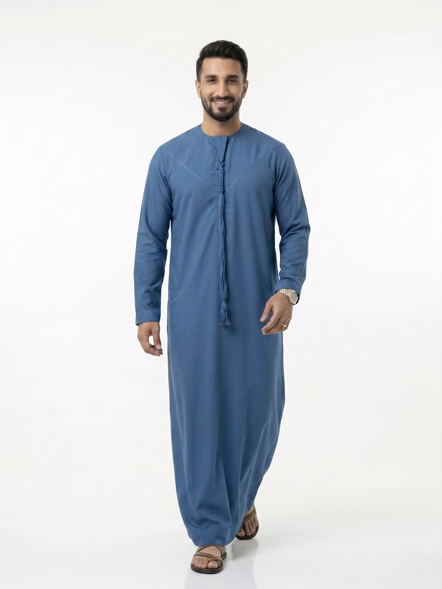 Royal Ocean Blue Emirati Kandoora