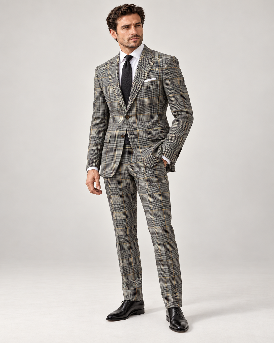 Grey Glen Check Custom Suit