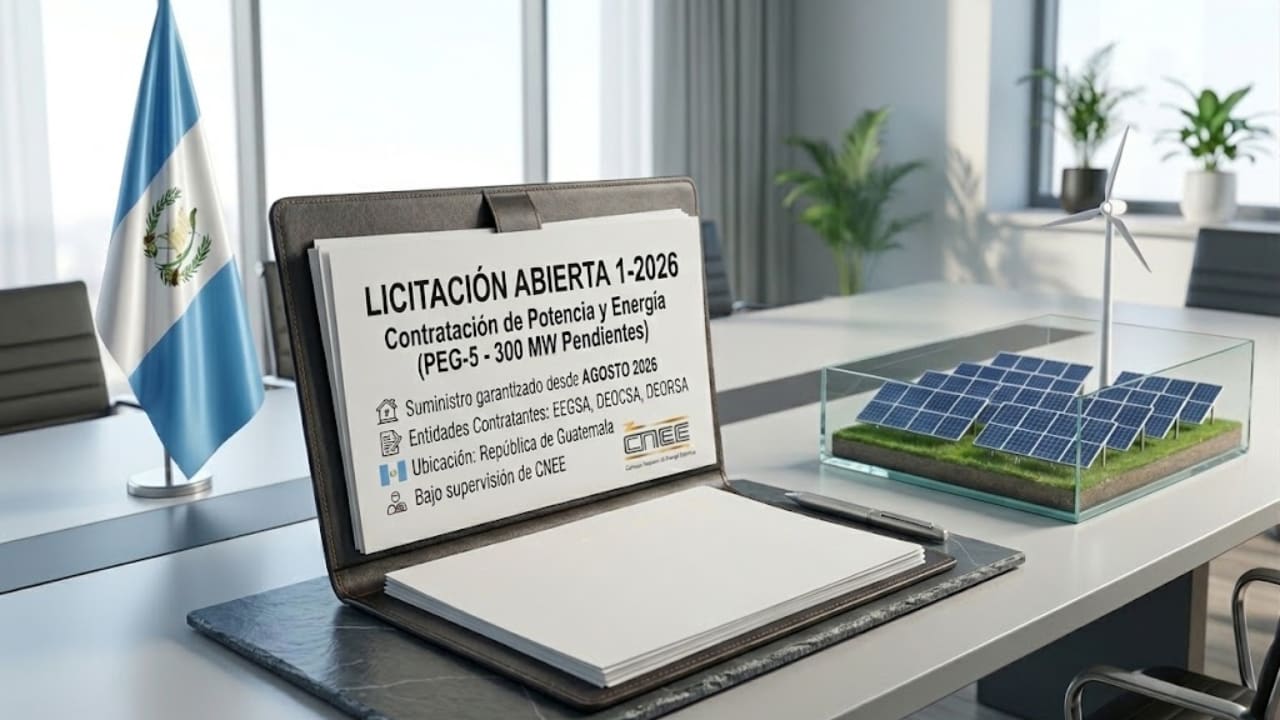 Guatemala aprueba una nueva licitación para cubrir los 300 MW pendientes de la subasta PEG-5