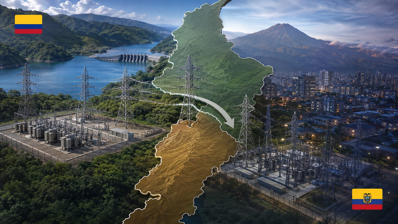  Colombia vuelve a exportar energía a Ecuador con envíos de 8,6 GWh diarios para cubrir más del 8% de su demanda 