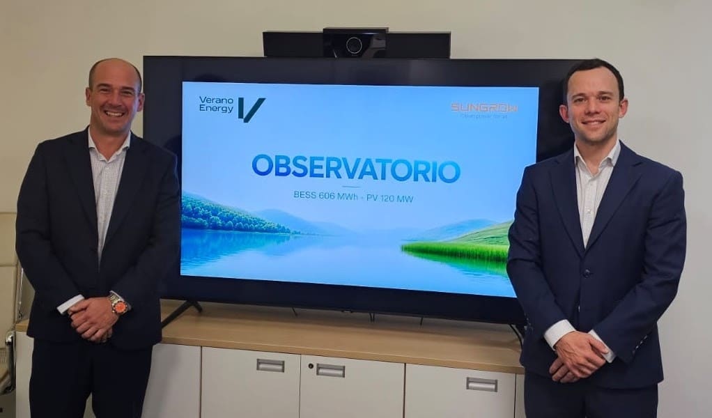 Sungrow suministrará un sistema BESS de 606 MWh para el proyecto Observatorio de Verano Energy en Chile