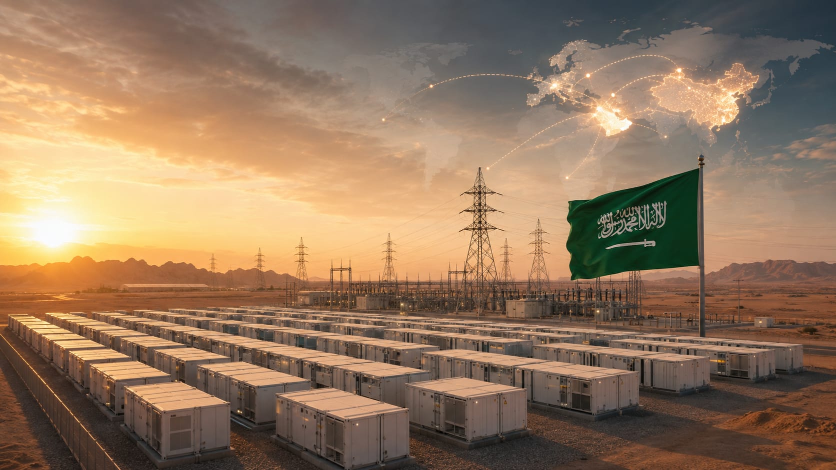 Arabia Saudí conecta 12,5 GWh de BESS, supera a China y expone el rezago de Europa