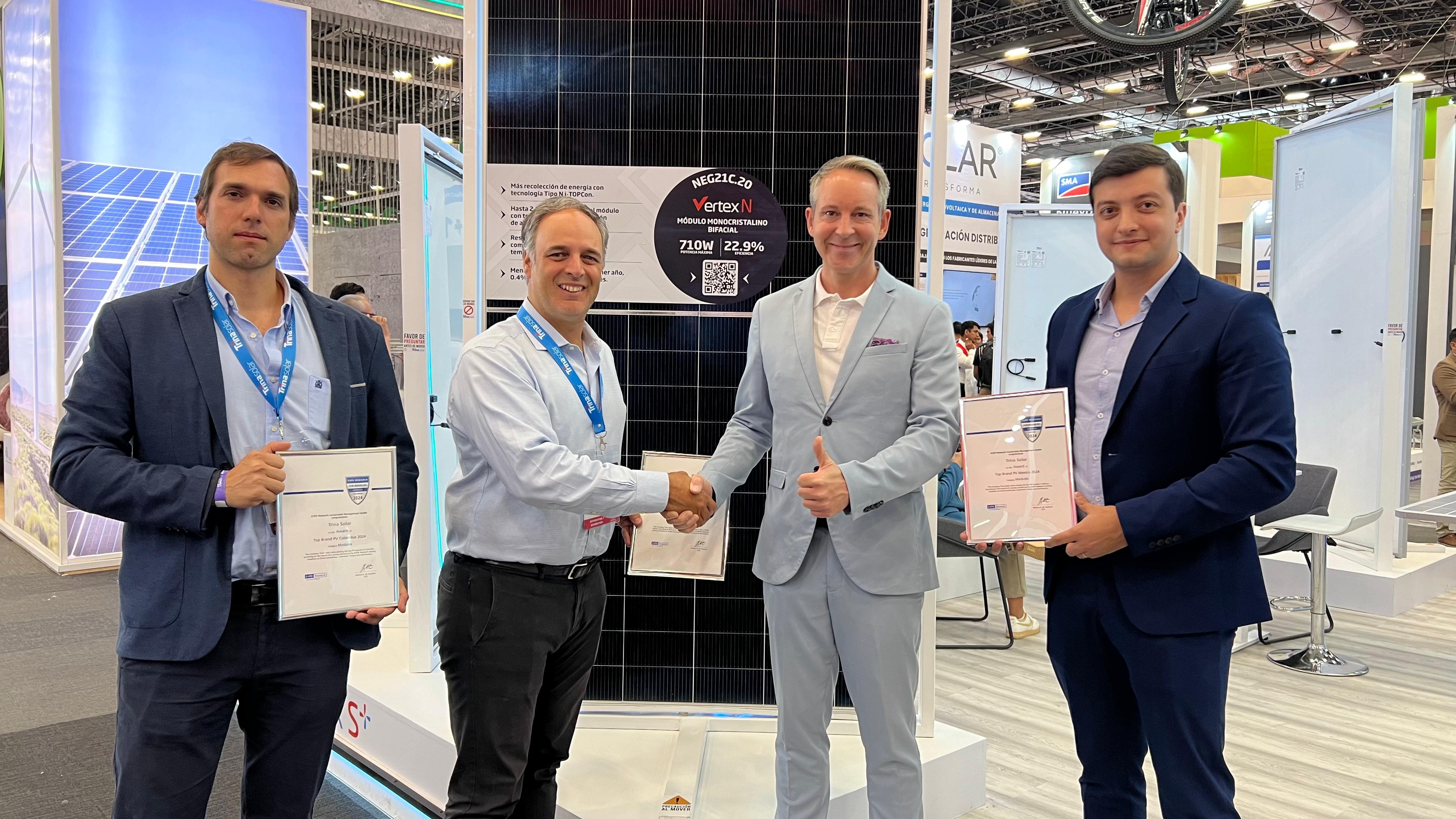 Trina Solar recibe el Top Brand PV Awards 2024 de EUPD Research para ...