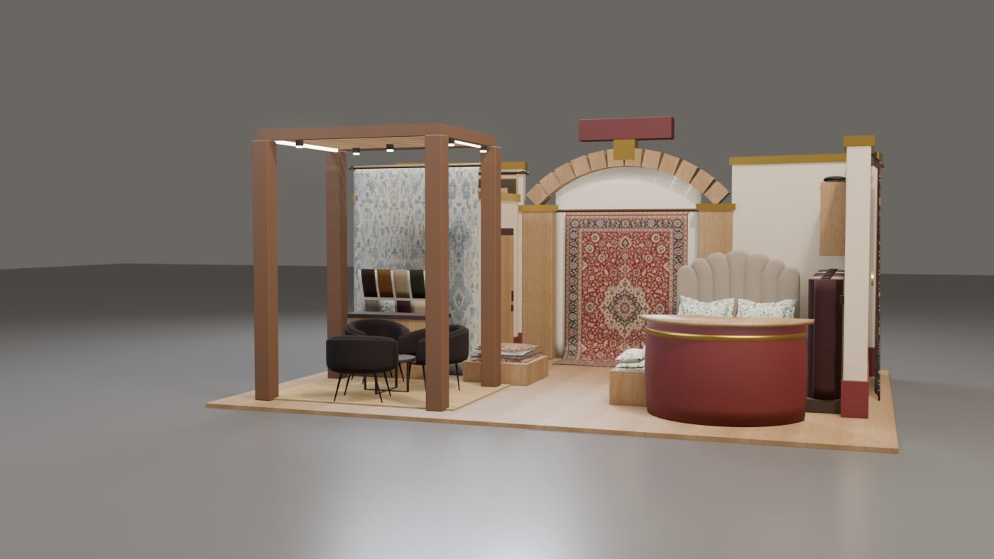 Gerçek bir Faleo çıktısı — fuar standı 3D modeli