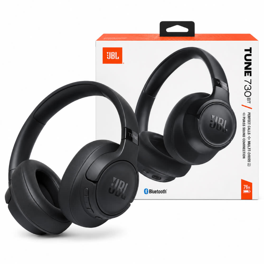 JBL Tune 730BT Wireless Over-Ear Headphones – Black