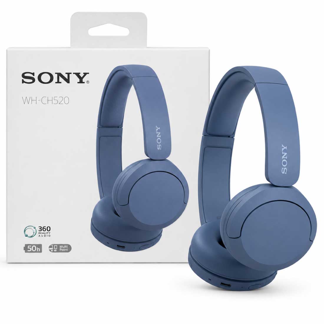 Sony WH-CH520 Wireless Bluetooth Headphones – Blue