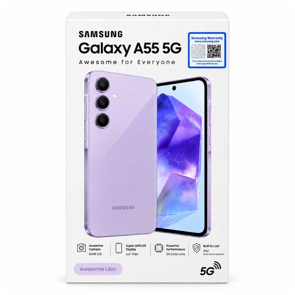 Samsung Galaxy A55 5G – 8GB RAM + 128GB Storage – Awesome Lilac image 2