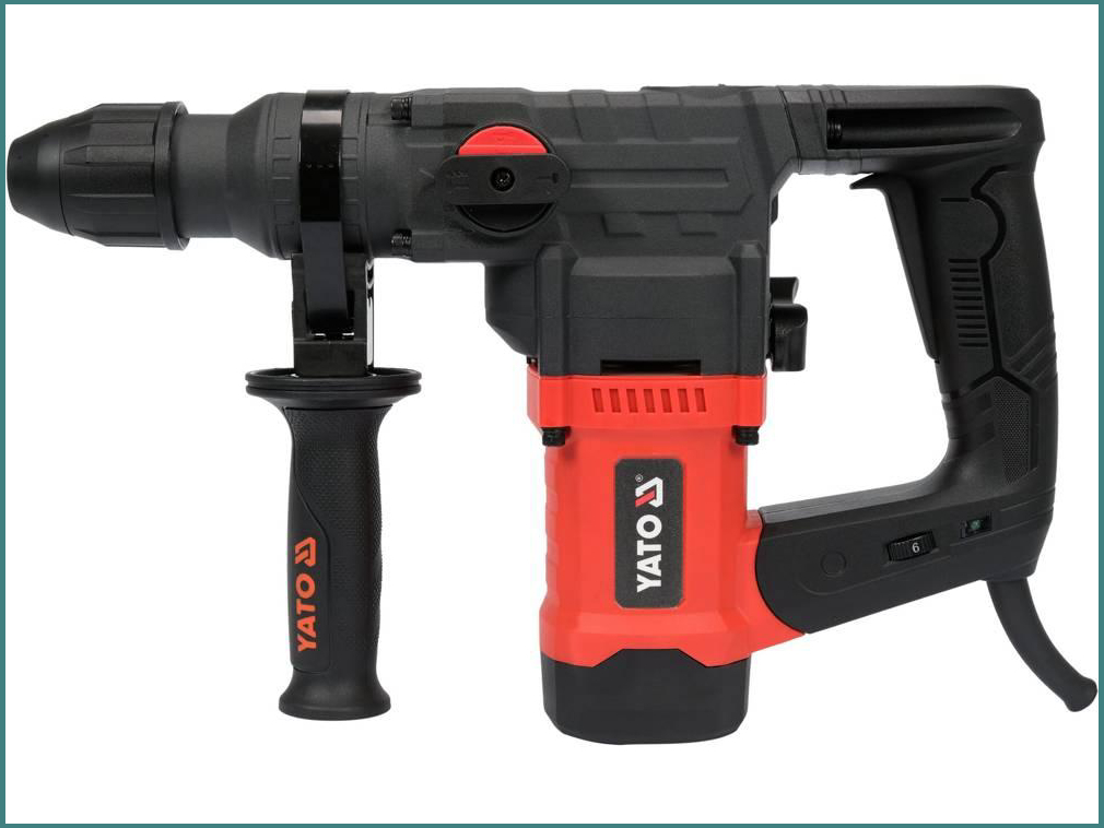 Перфоратор сетевой YATO 1100 Вт 4.5 Дж с держателем SDS+, диаметр сверления до 35 мм