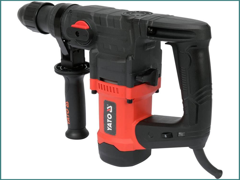 Перфоратор сетевой YATO 1100 Вт 4.5 Дж с держателем SDS+, диаметр сверления до 35 мм
