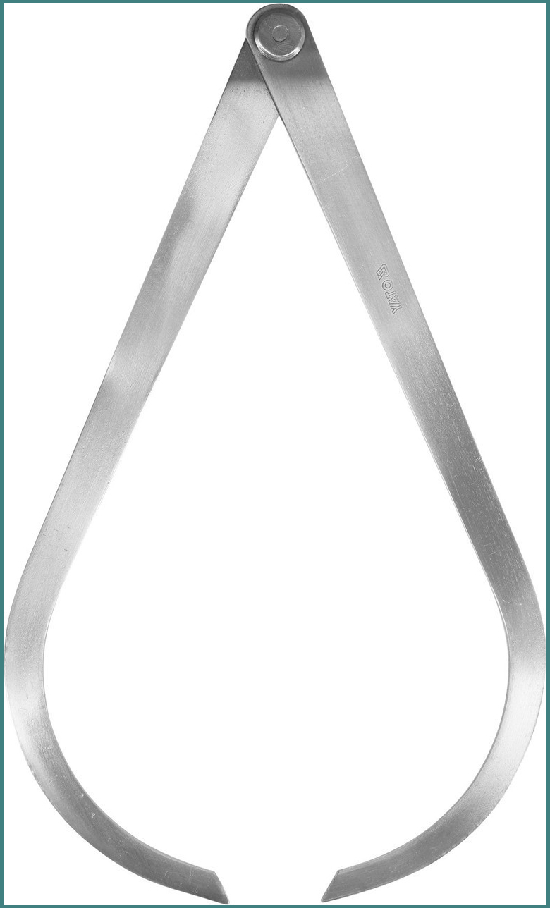 Кронциркуль 300 мм для наружных измерений с винтовым фиксатором YATO YT-72116 из углеродистой стали