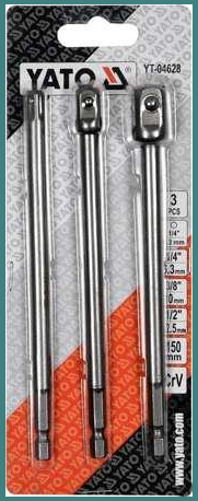 Набор адаптеров для торцевых головок 1/4