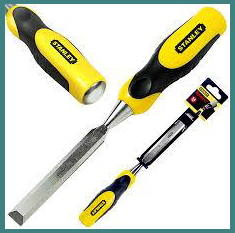 Стамеска для резьбы по дереву Stanley DynaGrip 14х125мм с кованым лезвием и стальным колпачком