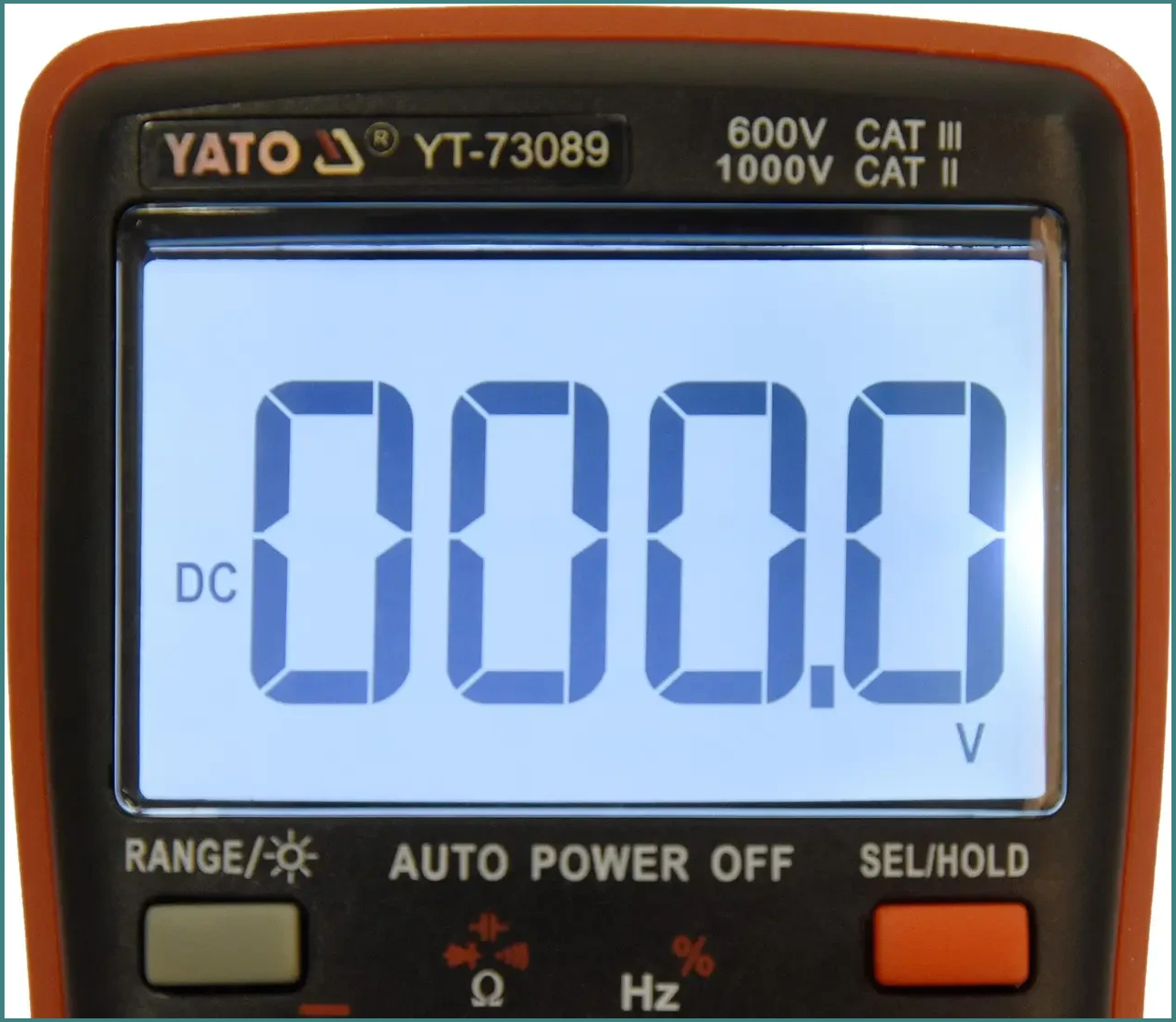 Мультиметр YATO YT-73089 TRUE RMS с LCD-дисплеем, диапазон измерений 9999, автоматическое отключение