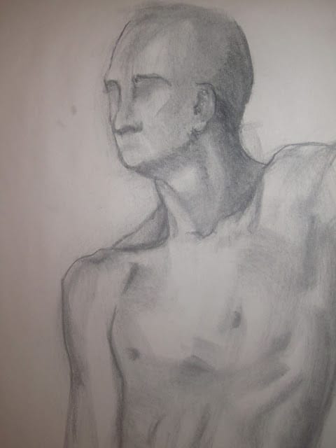 Quick Figure Study in Charcoal by Adam Miconi