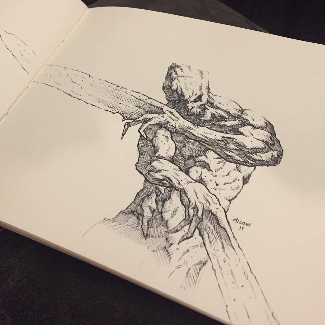 Inktober Day 6 Theme Sword by Adam Miconi