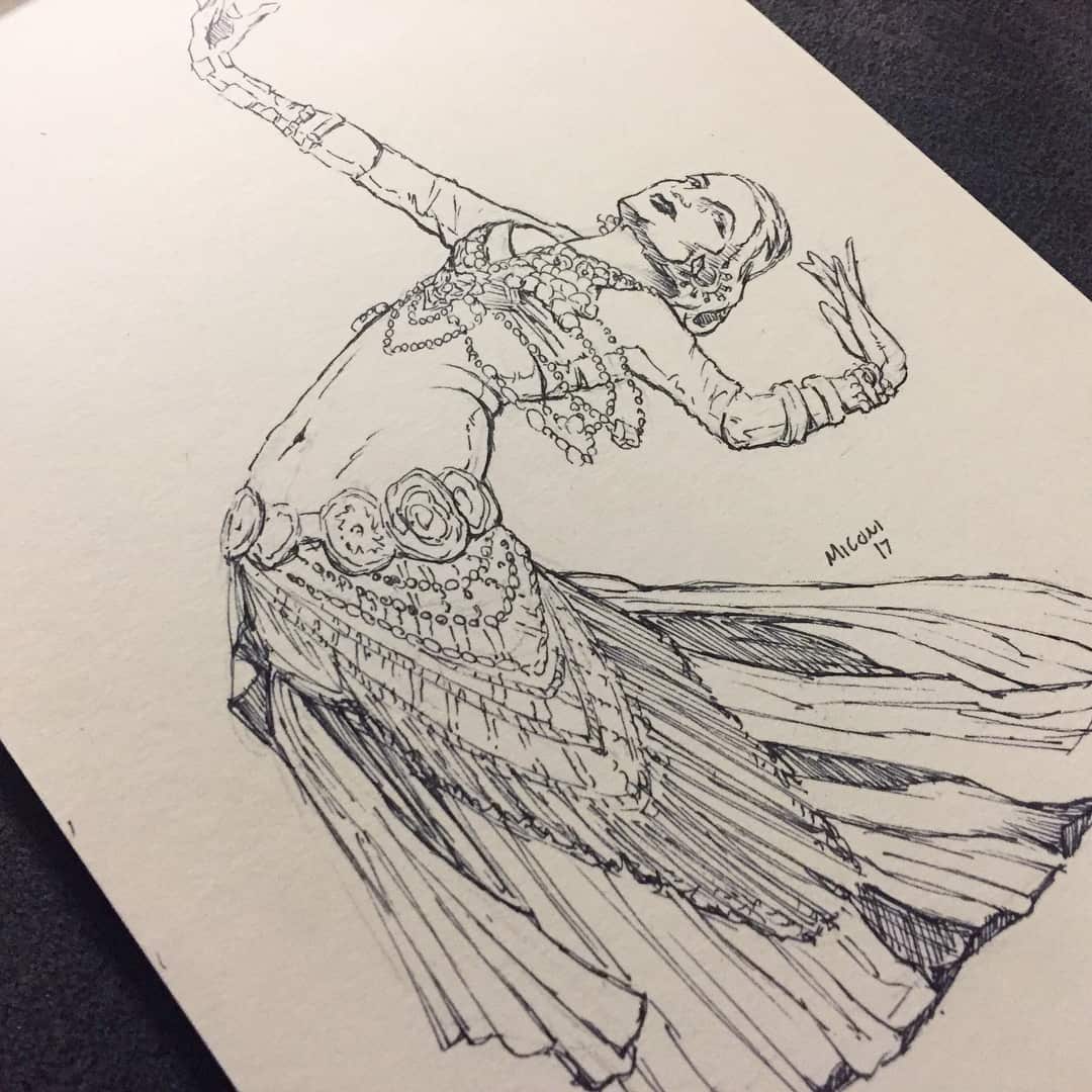 Inktober Day 17 Theme Graceful by Adam Miconi