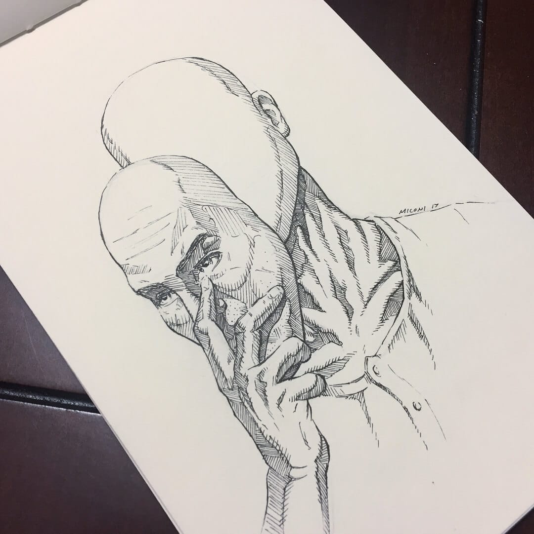 Inktober Day 31 Theme Mask by Adam Miconi