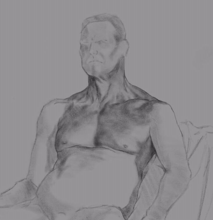 Weber State Figure Drawing Session Focus on Chest by Adam Miconi