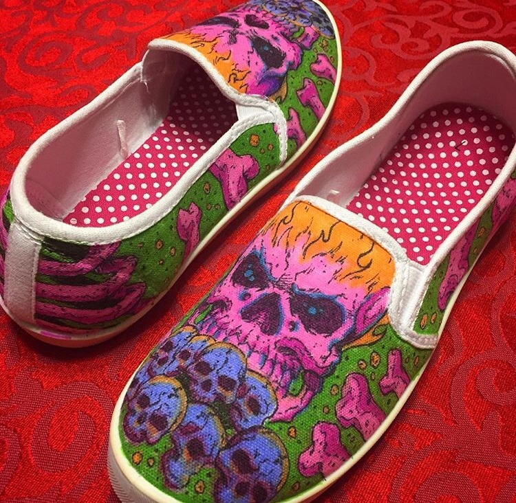 Customized Skull Shoes