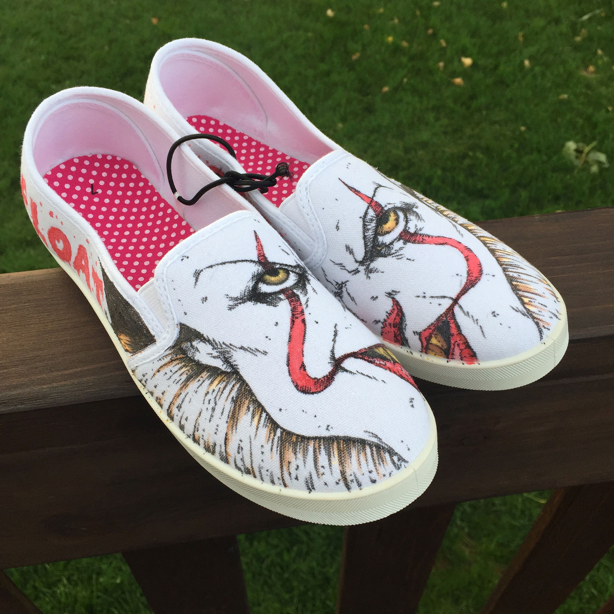 Hand Drawn IT Movie Shoes