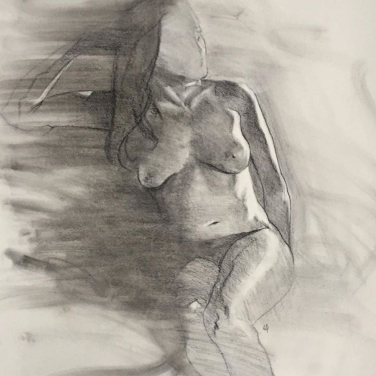 Female Figure Drawing for Pandemonium Gallery Art Show in Ogden, Utah