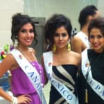 Sahana Bajracharya with Participant Miss mexico and Miss Canada