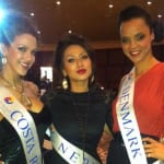 Sahana Bajracharya with Participant Miss Denmark and Costa Rica