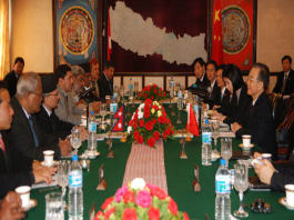 Wen Jiabao and Nepal Government talks held at the PM office in Singha Durbar