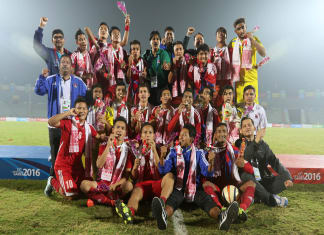 Football Team Nepal win India in South Asian Games 2016