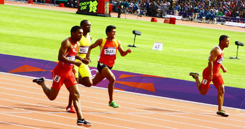 Tilak Ram Tharu Approaching Finish Line