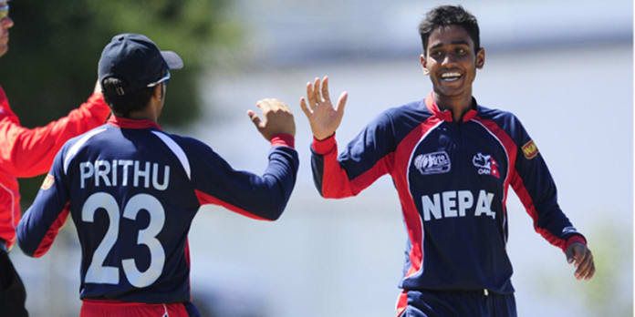 Prithu and Sompal Team Nepal World Cup Qualifiers