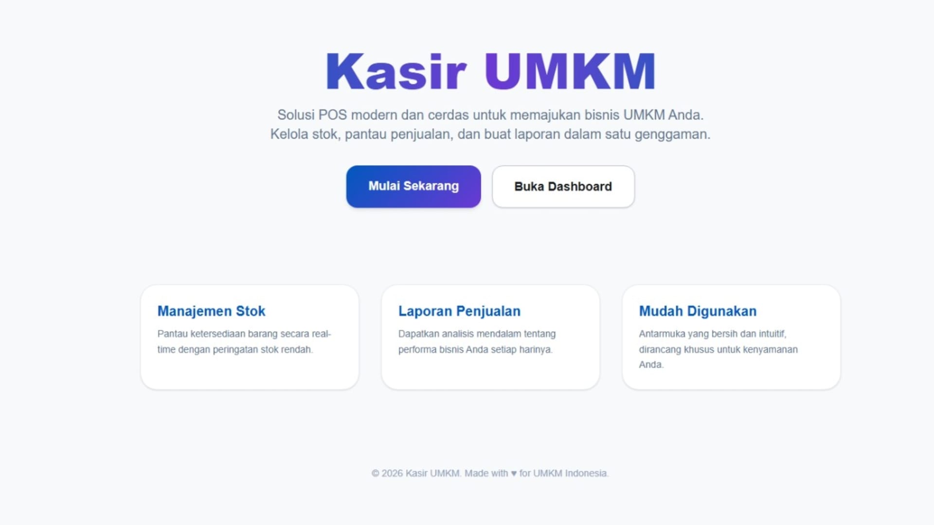 Kasir UMKM