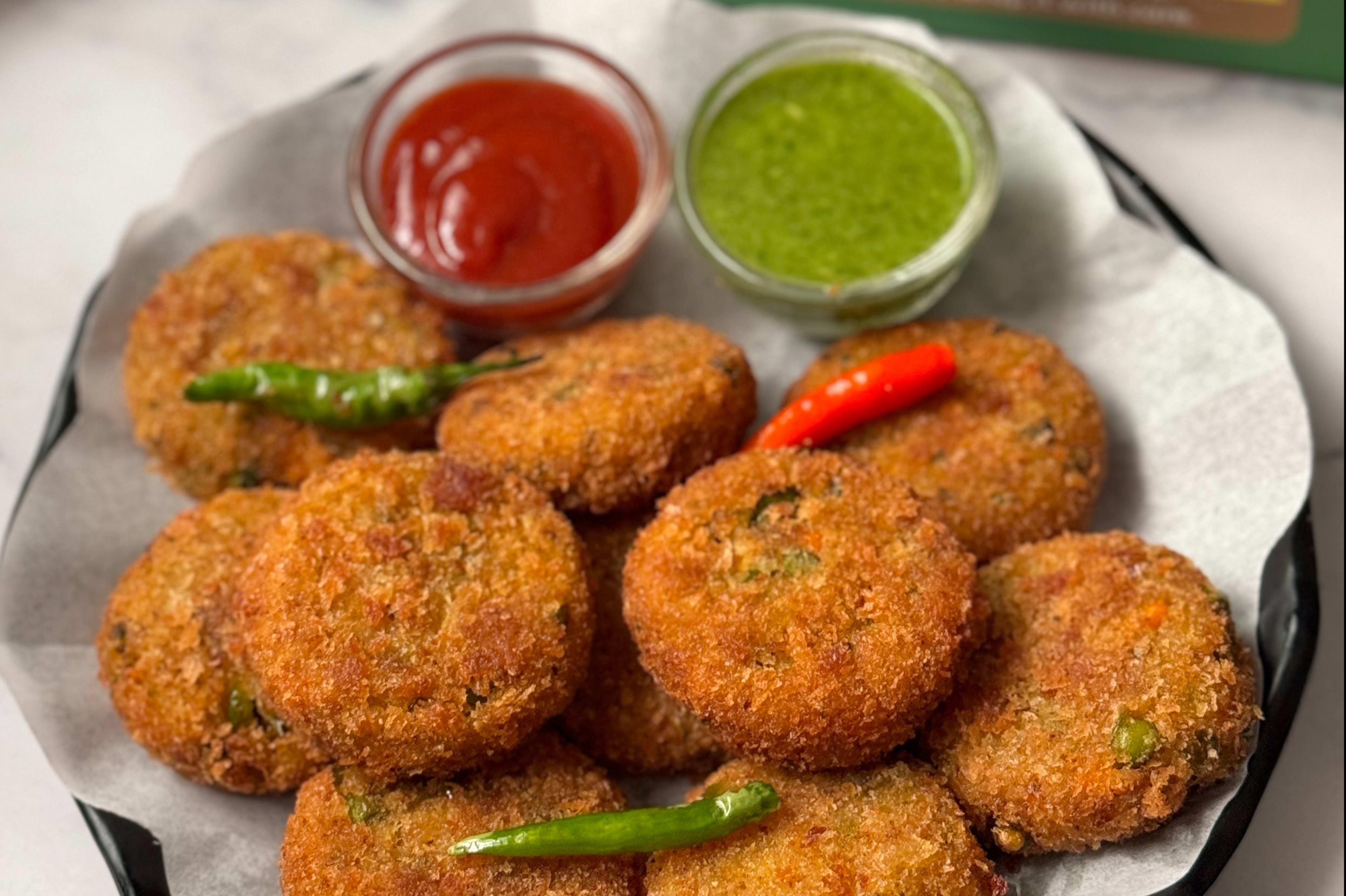 Vegetable Poha Cutlets