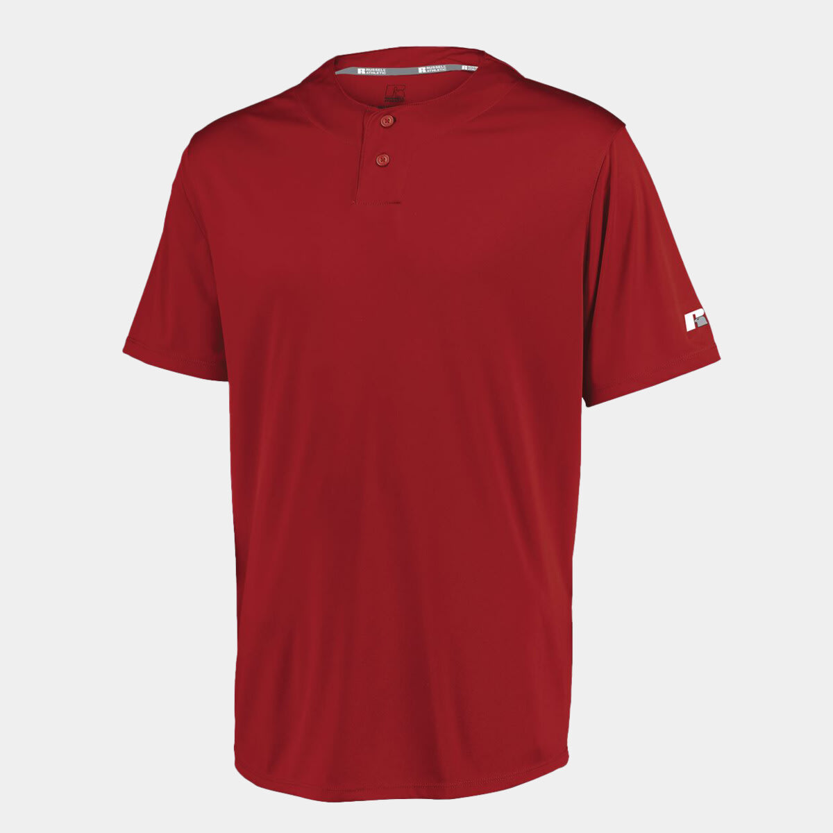 RUSSELL ATHLETIC PERFORMANCE TWO-BUTTON SOLID JERSEY