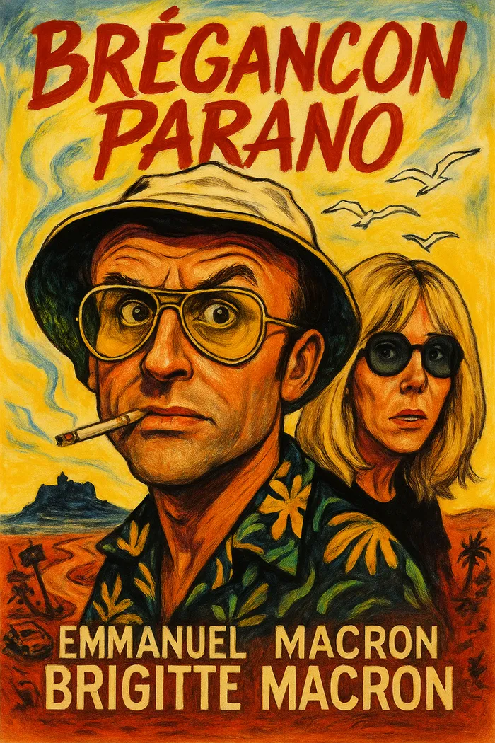 Bregancon Parano Poster Brigitte Emmanuel Macron