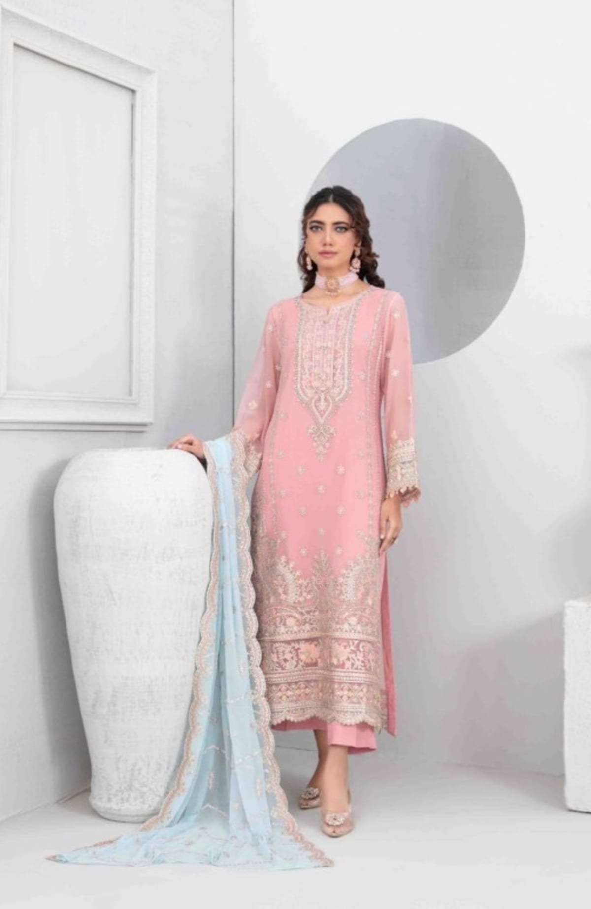 Tawakkal Afa Fancy Embroidered Unstitched Chiffon Suit 4
