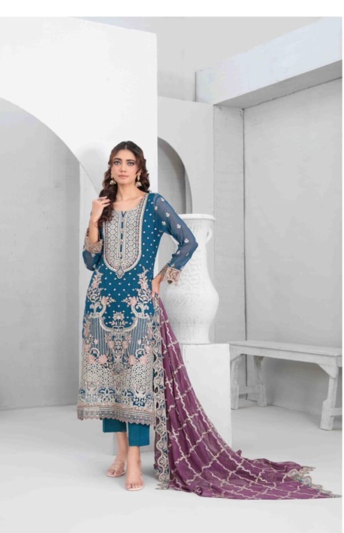 Tawakkal Afa Fancy Embroidered Unstitched Chiffon Suit