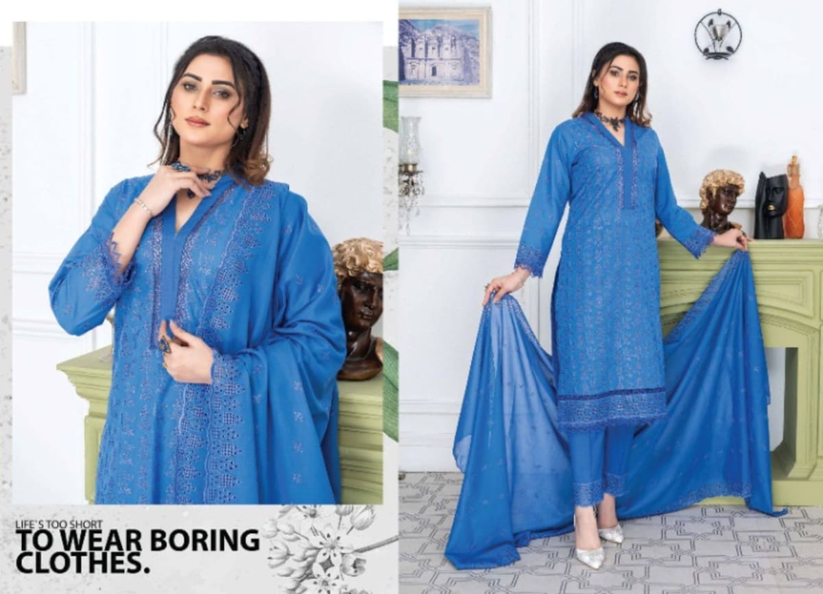 Meraki by Riaz Arts | Chikankari Lawn Suit