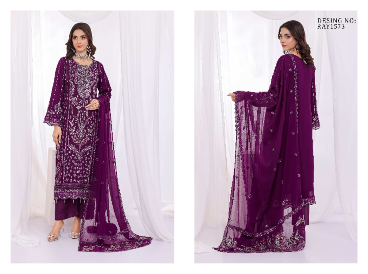 BIN HAMEED – MIDHAT Luxury Embroidered Chiffon Collection 10