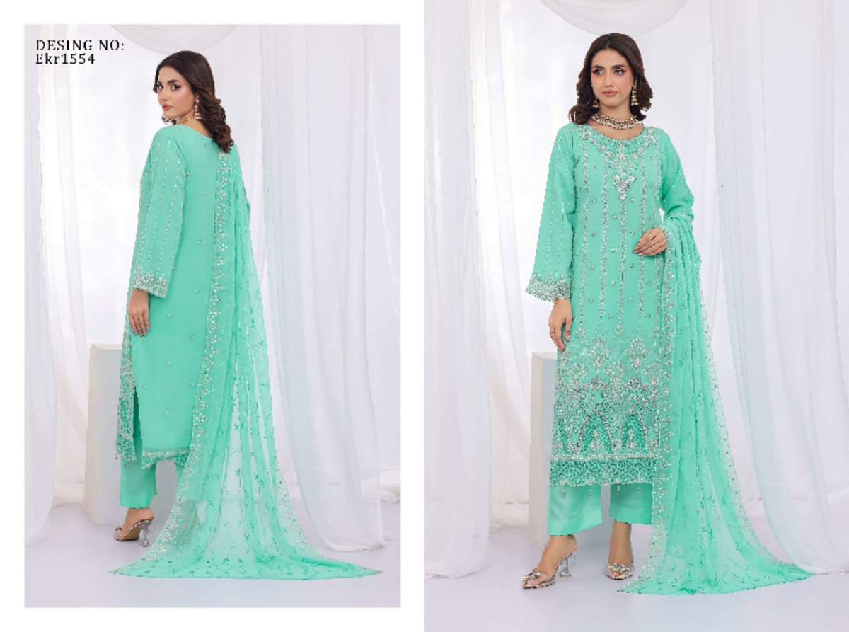 BIN HAMEED – MIDHAT Luxury Embroidered Chiffon Collection 8