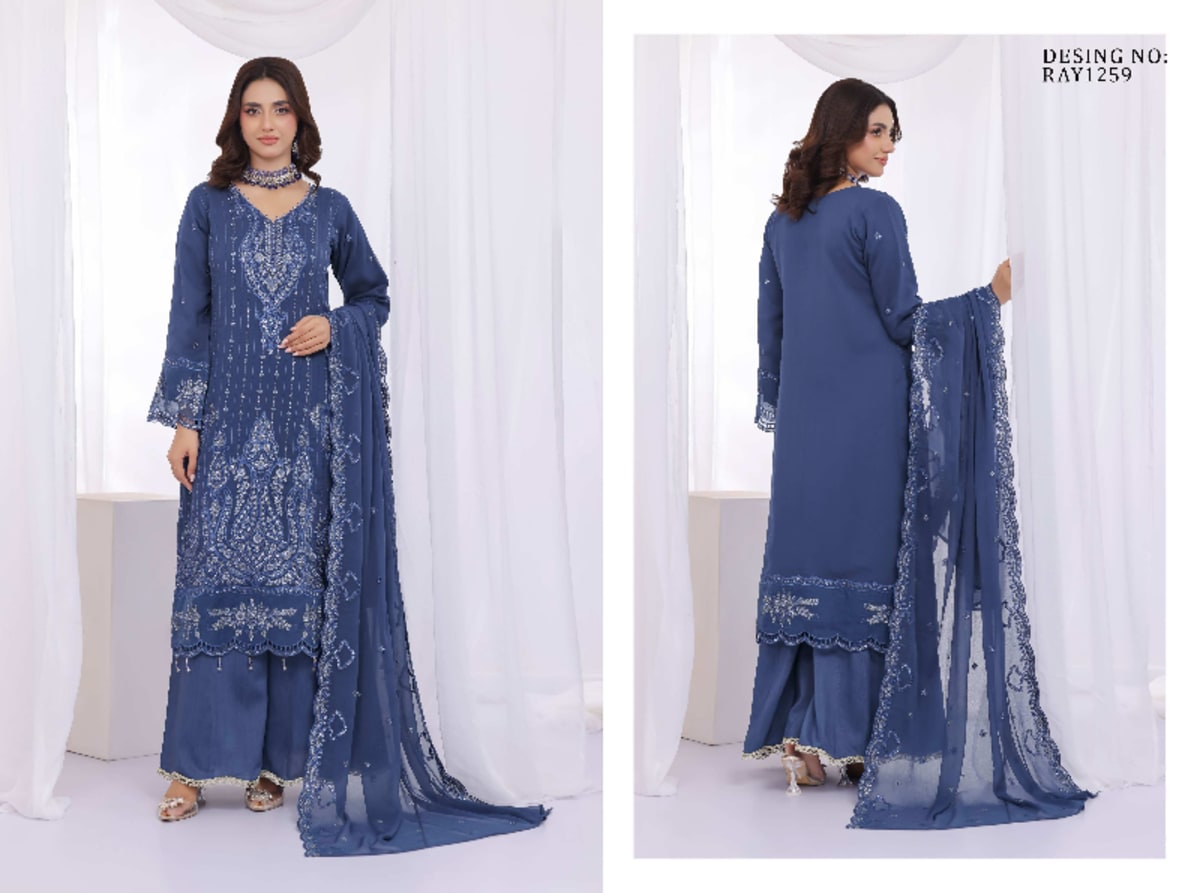 BIN HAMEED – MIDHAT Luxury Embroidered Chiffon Collection