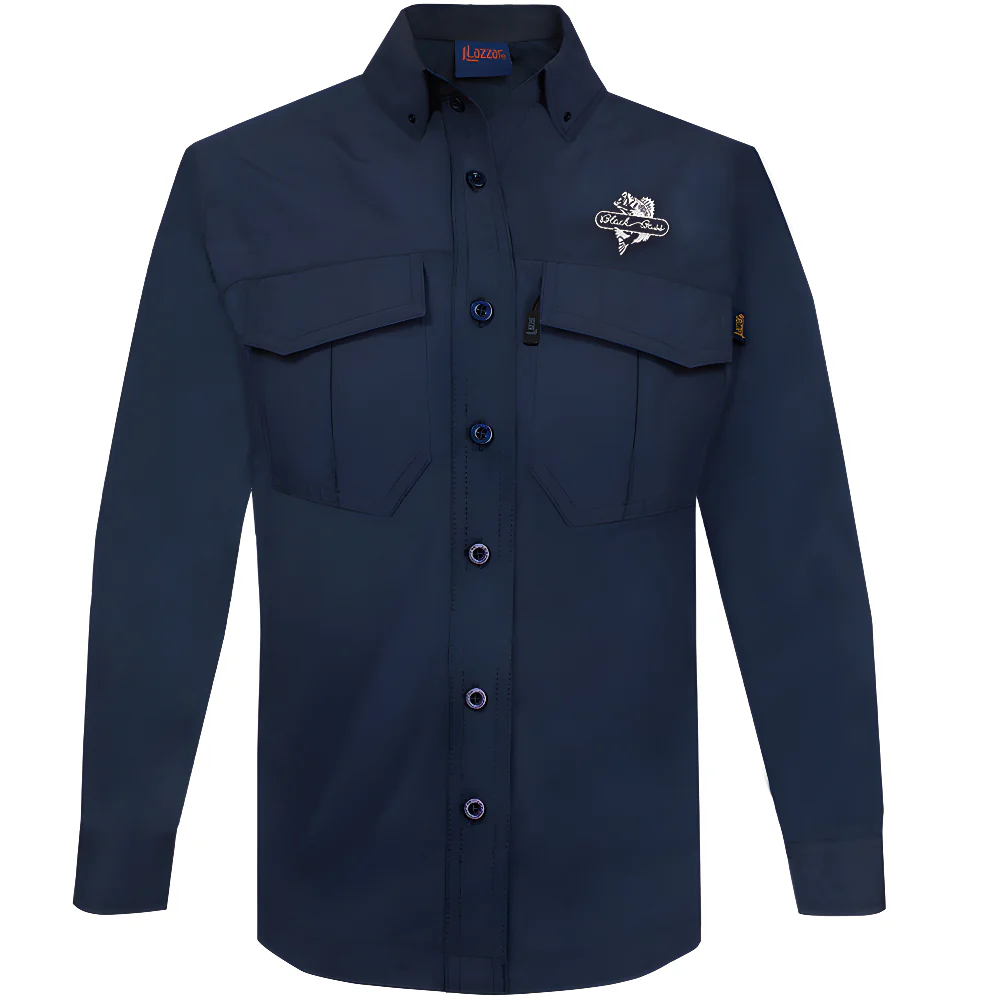 Black Bass Pescador Camisa Manga Larga Azul Marino A12101MAR 
