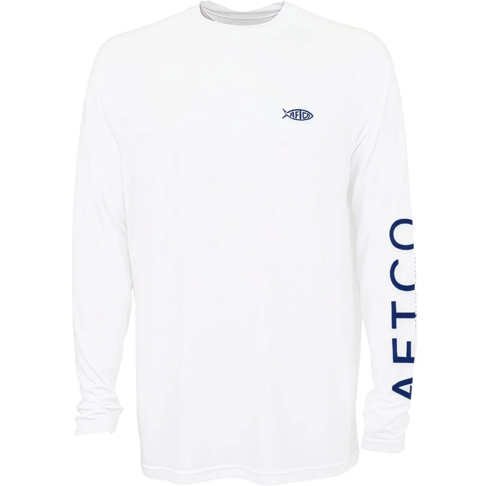 AFTCO Jersey Samurai Sun Protection Manga Larga M61126-WHT