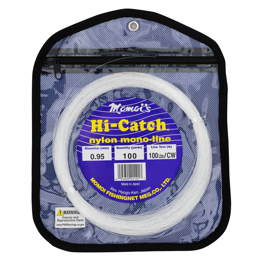 Momoi Leader Hi-Catch Classic 100 lbs/100 yds Clear White Lider