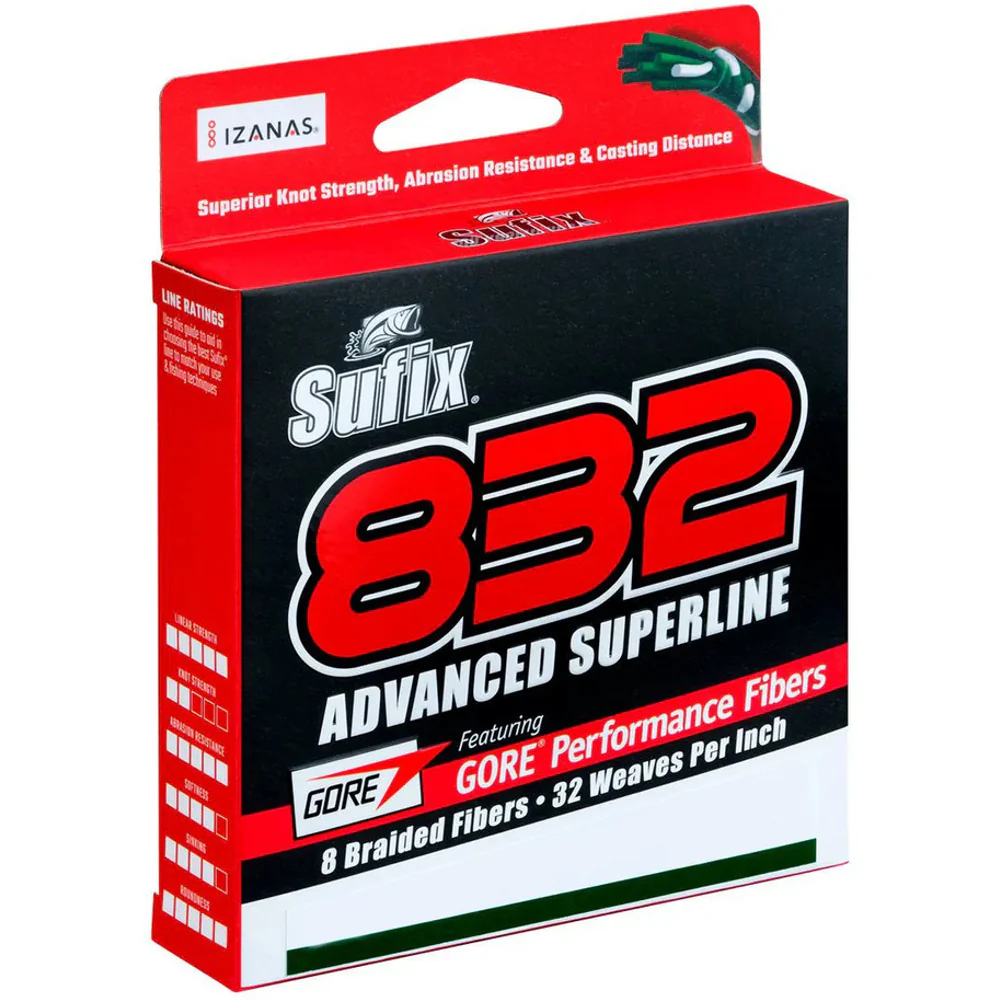 Sufix Linea Trenzada 832 Advanced Superline 79 lbs/495 yds s8338ca450