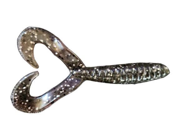 TWIN TAIL GRUB SMOKE SILVER